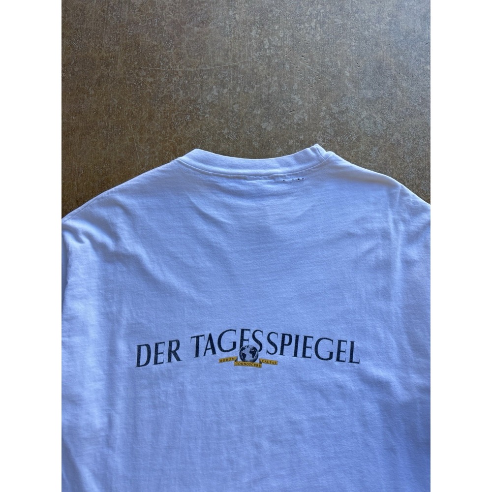 VTG 90s Der Tagesspiegel German Daily Newspaper Promo Berlin T-Shirt XL - Picture 5 of 8